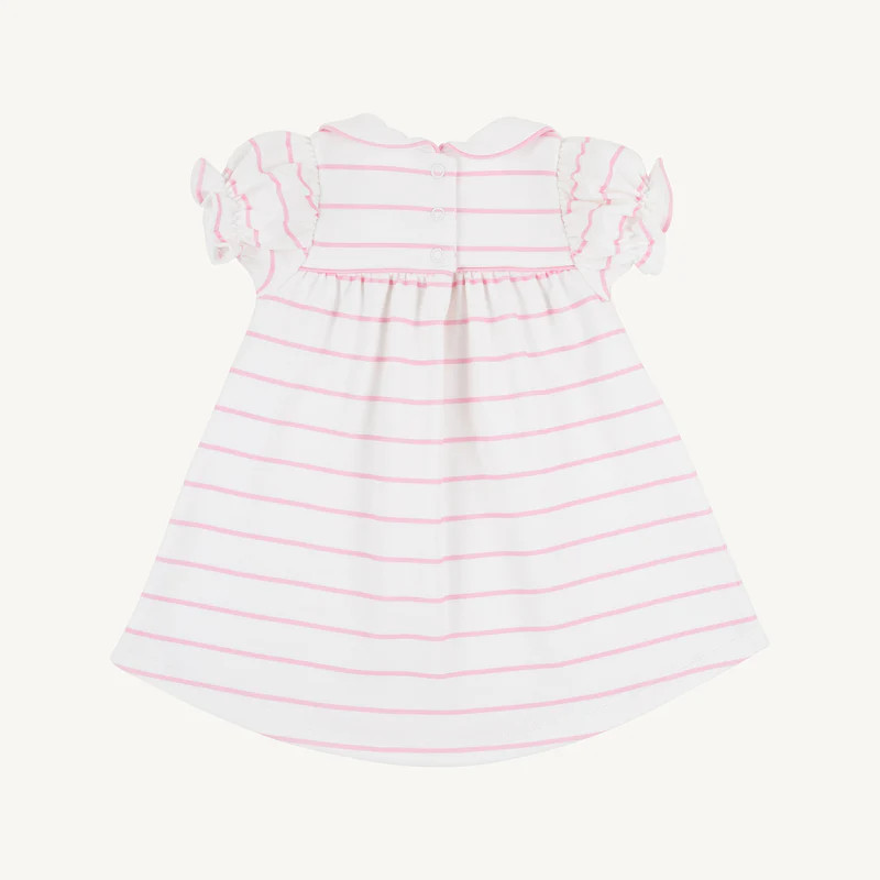 Holly Day Dress - Pier Party Pink Stripe with Pier Party Pink | The Beaufort Bonnet Company