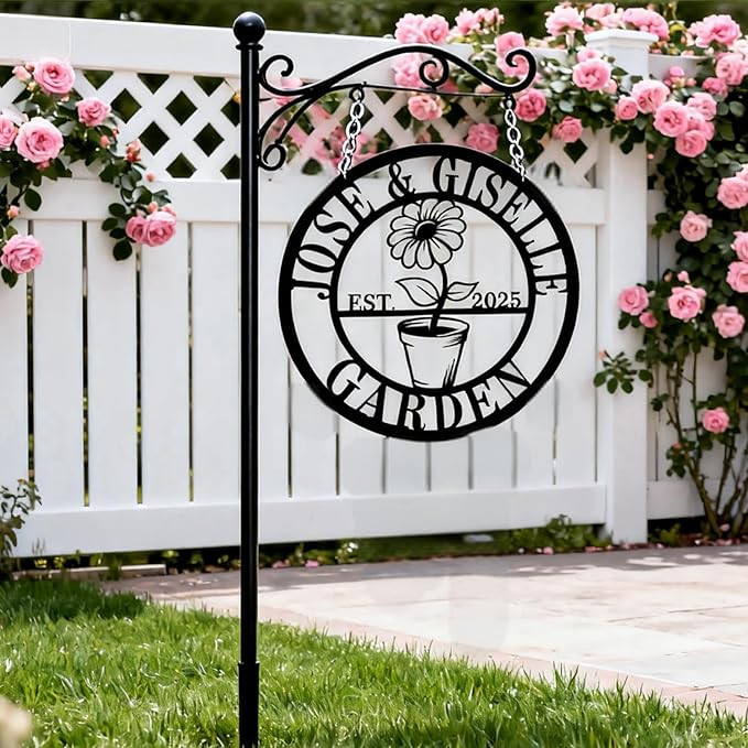 Custom Metal Garden Sign, Personalized Metal Home Sign, Garden Name Signs for Outside Personalize... | Amazon (US)