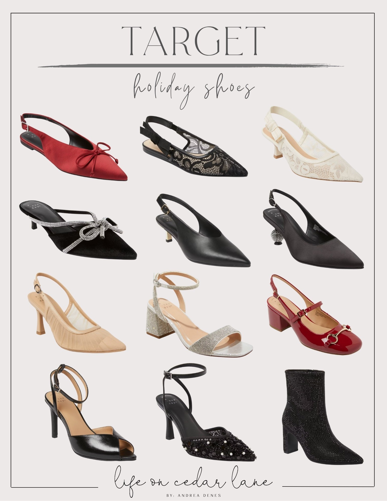 Target - Holiday Shoe Faves! Save 40% on these festive holiday shoes at Target now through Saturday! So many pretty finds for all your holiday parties!

#targetshoes #holidayshoes #festiveheels 



#LTKFindsUnder50 #LTKSaleAlert #LTKHoliday