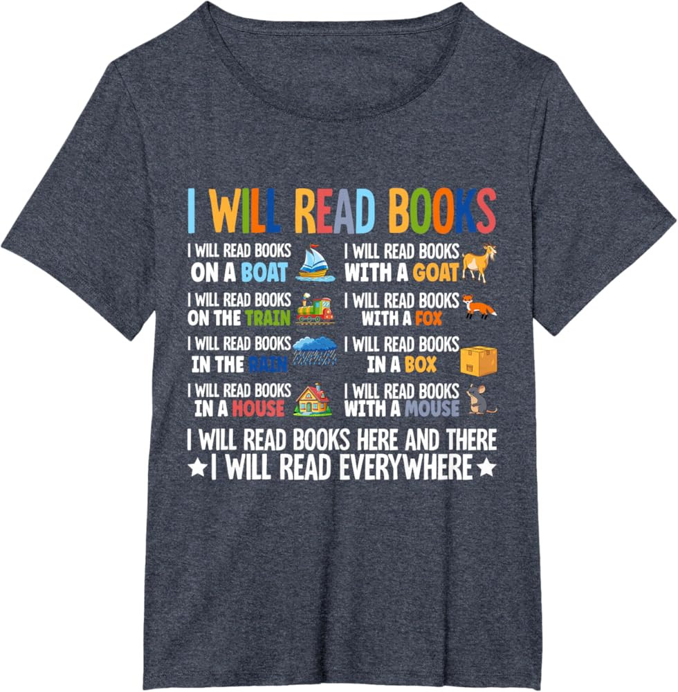 I Will Read Books On A Boat Fun Reading Lover Design T-Shirt | Amazon (US)