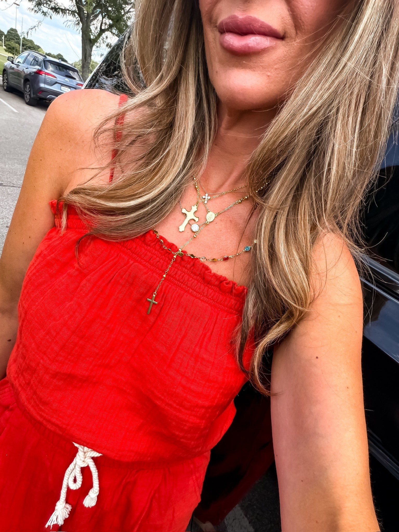 The outfit that gets compliments every single time. This bright red set is lightweight, comfortable, and perfect for hot summer days. Easy to dress up with layered jewelry and sandals or keep casual for vacation, errands, and weekend plans.

Red matching set, summer outfit, vacation outfit, resort wear, red two piece set, casual chic style, summer fashion, travel outfit, everyday style, beach vacation look, effortless outfit, TheMomInStyle

#LTKootd #LTKSeasonal #LTKTravel