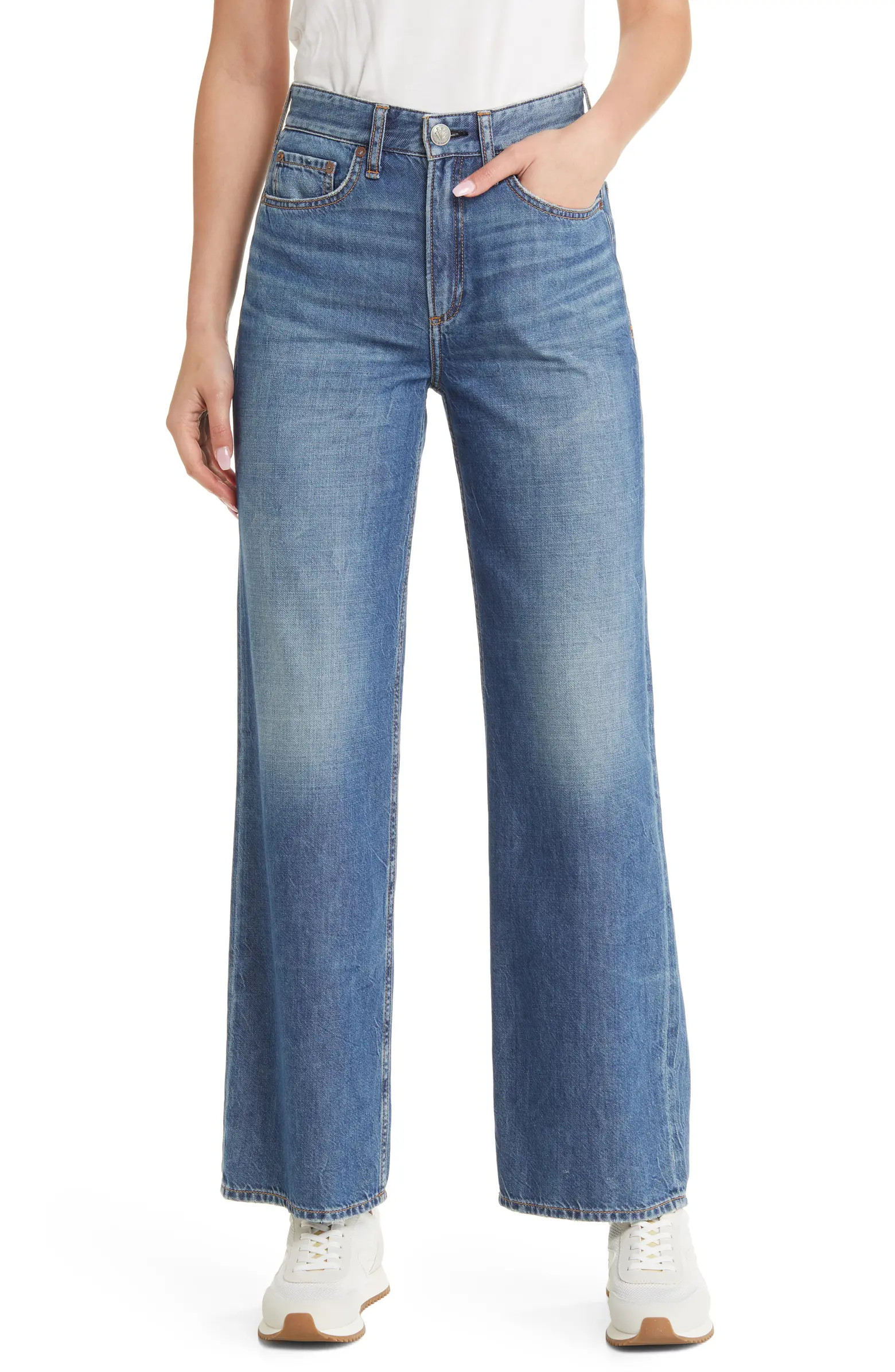 rag & bone Featherweight Logan Wide Leg Jeans | Nordstrom | Nordstrom