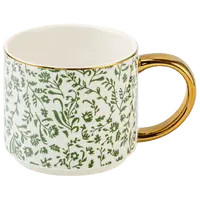 Green Floral 14oz. Coffee Mug | Elegant Flower Coffee Mug | Sweet Water Decor, LLC