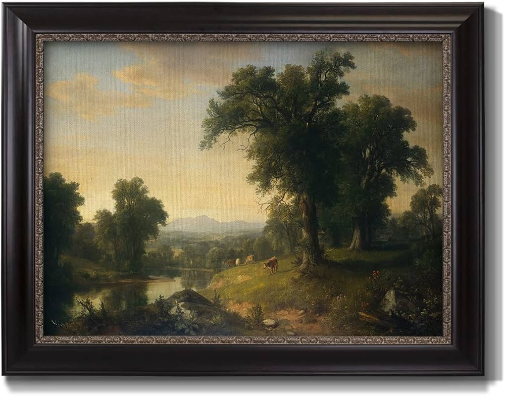 Renditions Gallery Nature Wall Art Ebony & Gold Framed Prints A Pastoral Scene of Landscape Abstr... | Amazon (US)
