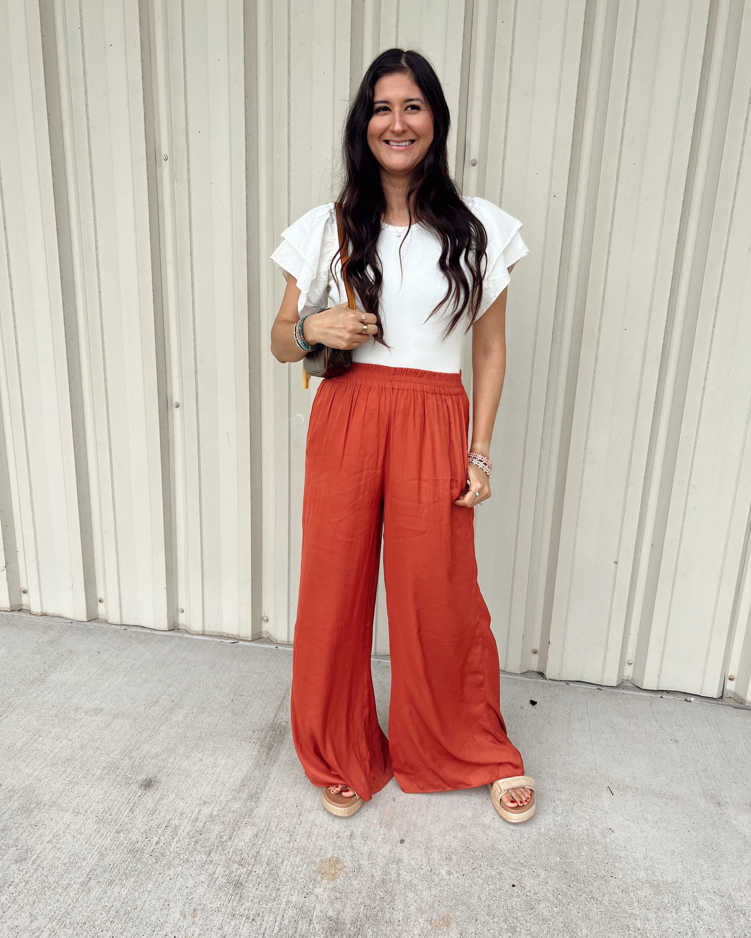 Summer outfit. Bodysuit and lightweight pants.

#LTKootd #LTKSeasonal #LTKOver40