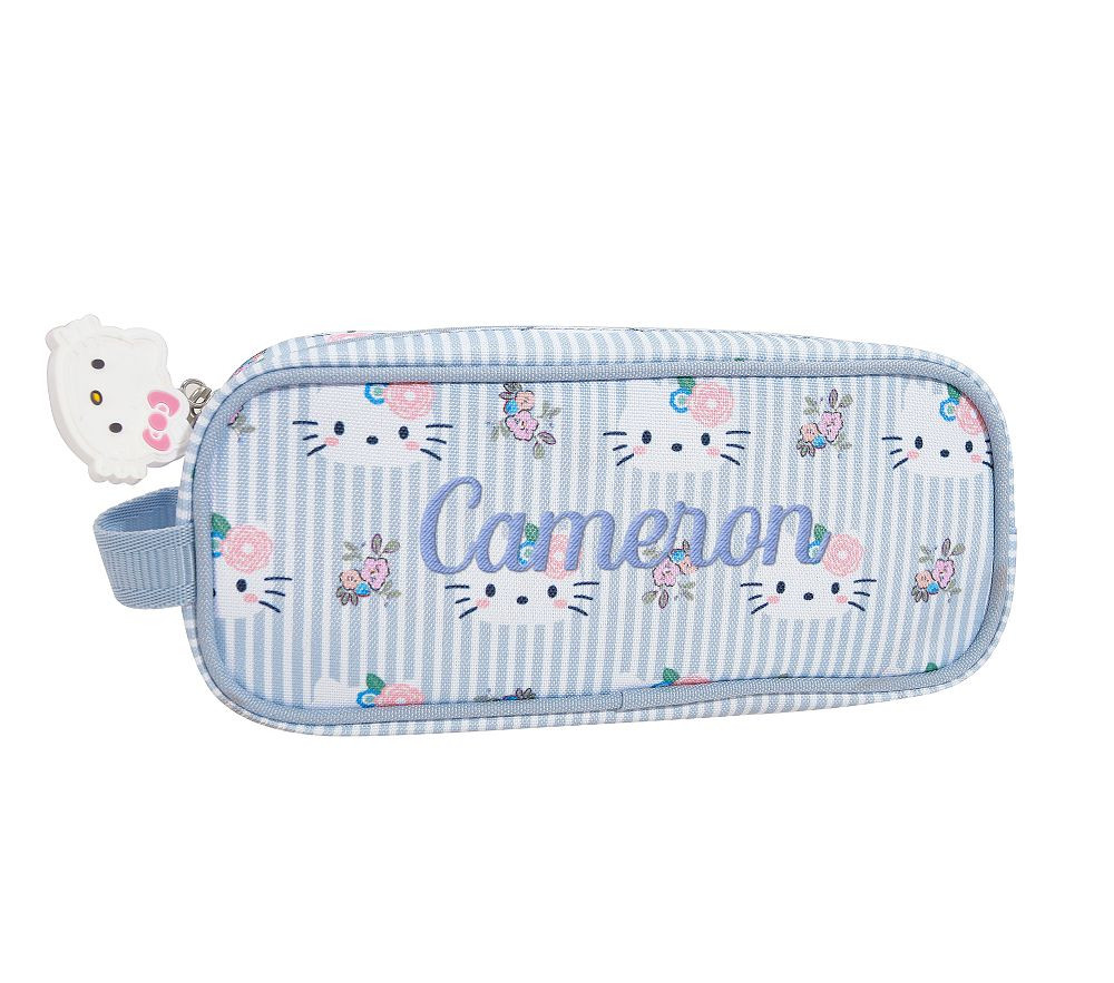 Mackenzie Hello Kitty® Stripe Pencil Case | Pottery Barn Kids