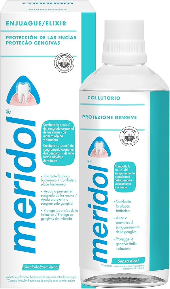 Meridol Collutorio con Ingrediente Antibatterico, Protezione Gengive, 400ml | Amazon (IT)