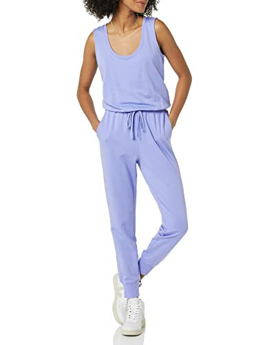 Amazon Essentials Women's Studio Terry Jumpsuit (Available in Plus Size), Soft Violet, Small | Amazon (US)