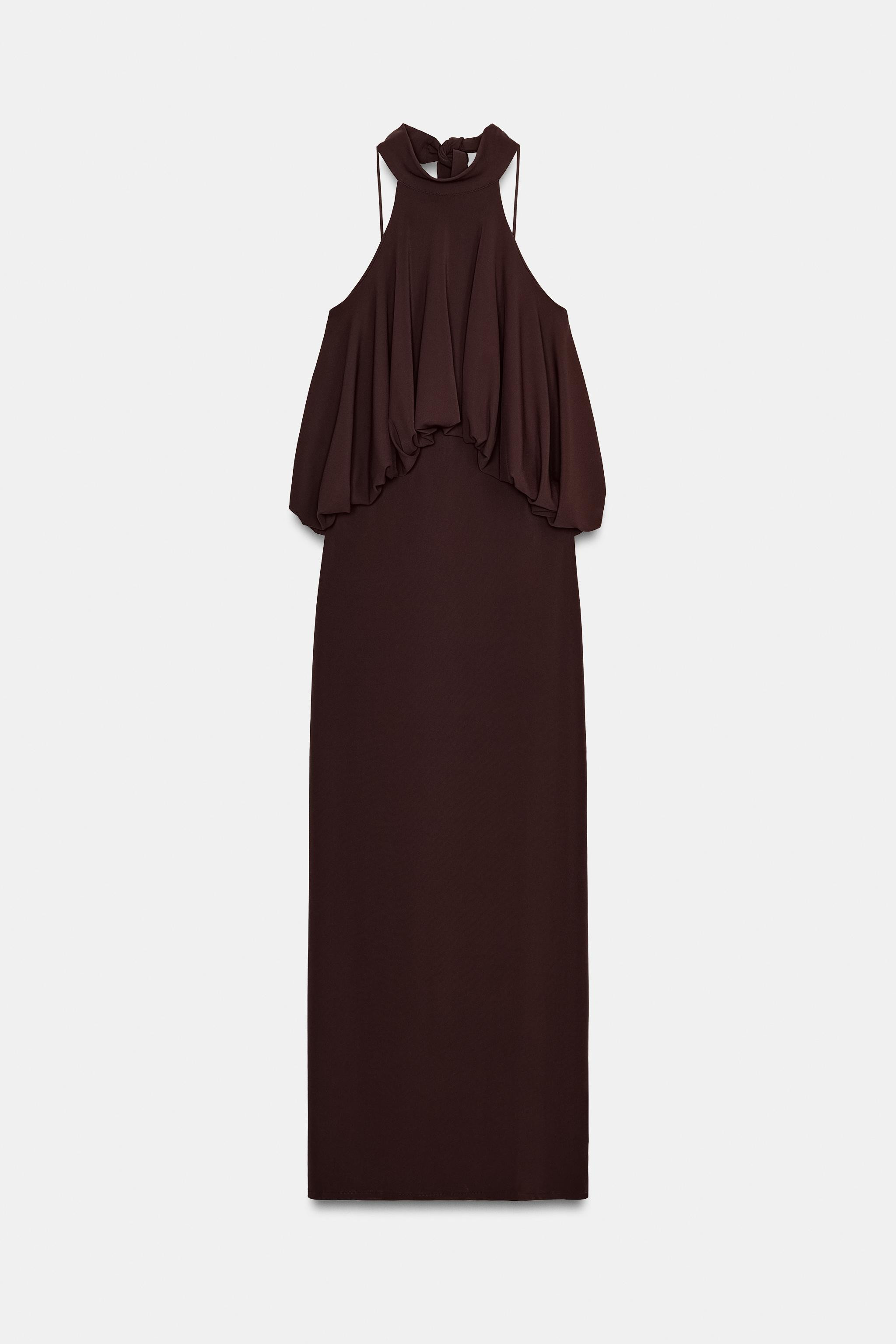 BALLOON HALTER DRESS | Zara US