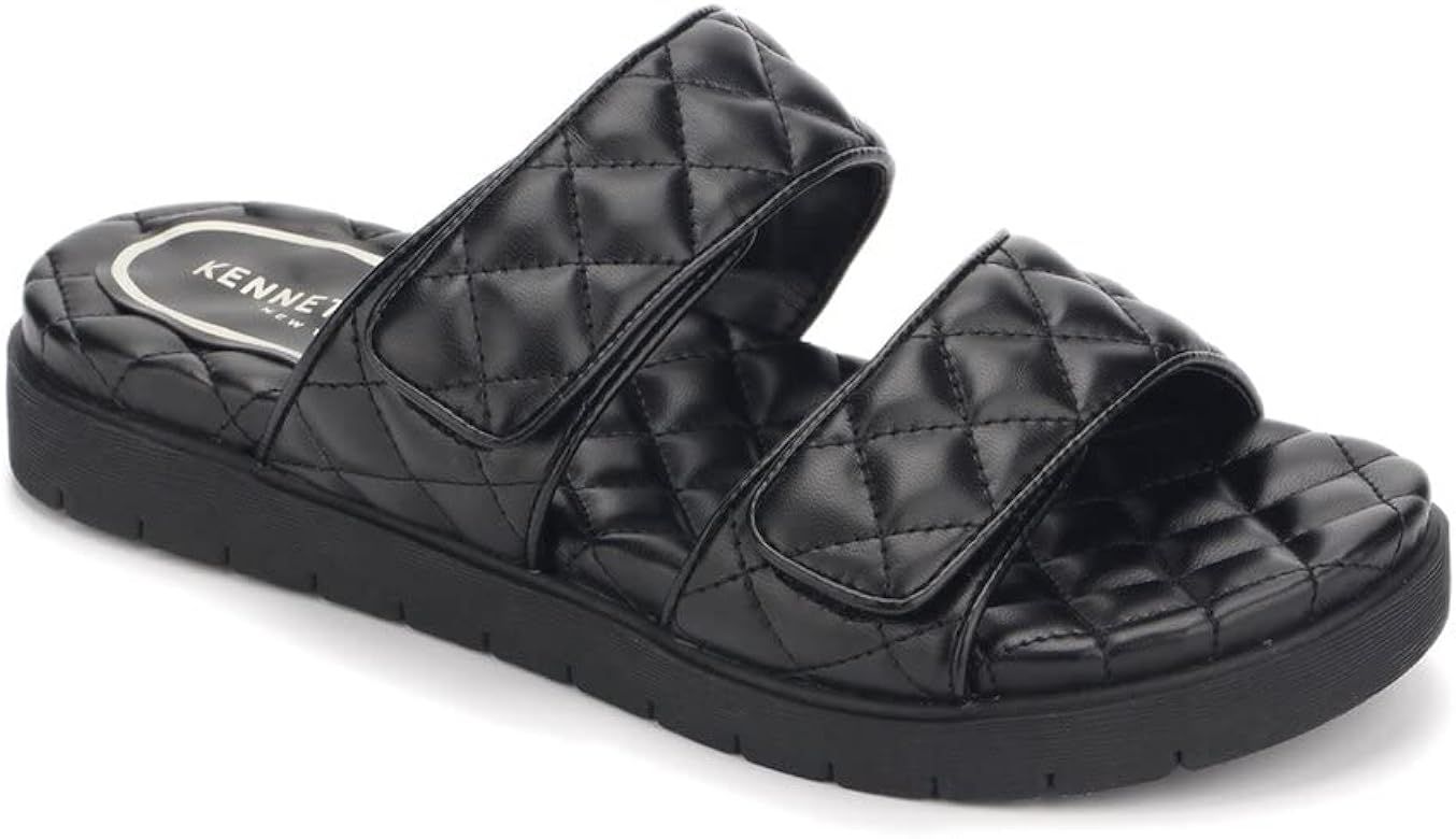 Kenneth Cole Women's Reeves Quilted 2 Band Slide Sandal | Amazon (US)