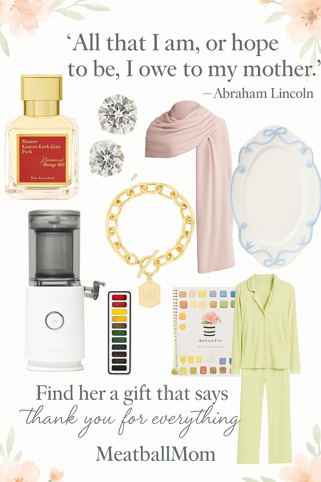 Mother’s Day Gift guide | Thoughtful gifts She’ll Love

If you’re looking for a unique and meaningful gift for Mom this year, I’ve rounded up some of my absolute favorites- many of which I’ve been given as gifts or give as gifts to those I love; from cozy and luxurious to creative and personal. 

Whether she loves style, wellness, or keepsakes, these picks are perfect for celebrating the incredible women in your life.

Tap any image to shop directly and make her day extra special!

Baccarat rouge 540, cubic zirconia earrings, travel scarf,  bow pattern platter,  gold bracelet,  Nama plant based nut milk maker, water color painting set, Nordstrom moonlight eco knit pajamas in color Olive Lily, Nordstrom finds, amazon finds, Anthropologie finds, gift guide, gifts for mom, Mother’s Day gift ideas, gifts for mom

#LTKseasonal #ltkover40 #ltkhome #ltkpetite #ltkbeauty #ltkstyletip #ltkfindsunder50 #ltkactive #ltktravel

#LTKGiftGuide #LTKFindsUnder100 #LTKSaleAlert