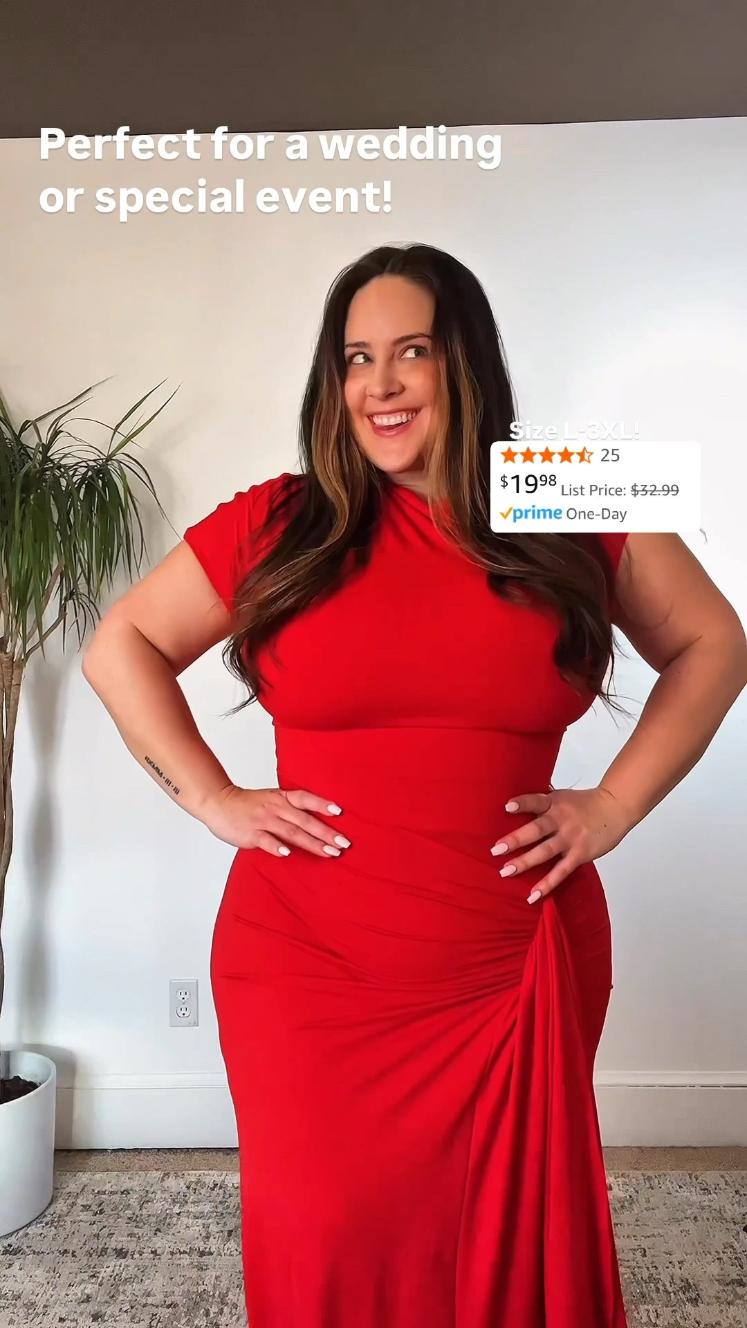 Wedding guest dress idea under $20 (on sale) 

5’2” / size 14-16 / 38J 
Wearing size XL 

AVAILABLE IN SIZES L-3XL 

#weddingguestdress #affordablestyle #under25 #size14 #size16 #ltkcurves #summerstyle #ltksalealert 

#LTKStyleTip #LTKMidsize #LTKPlusSize