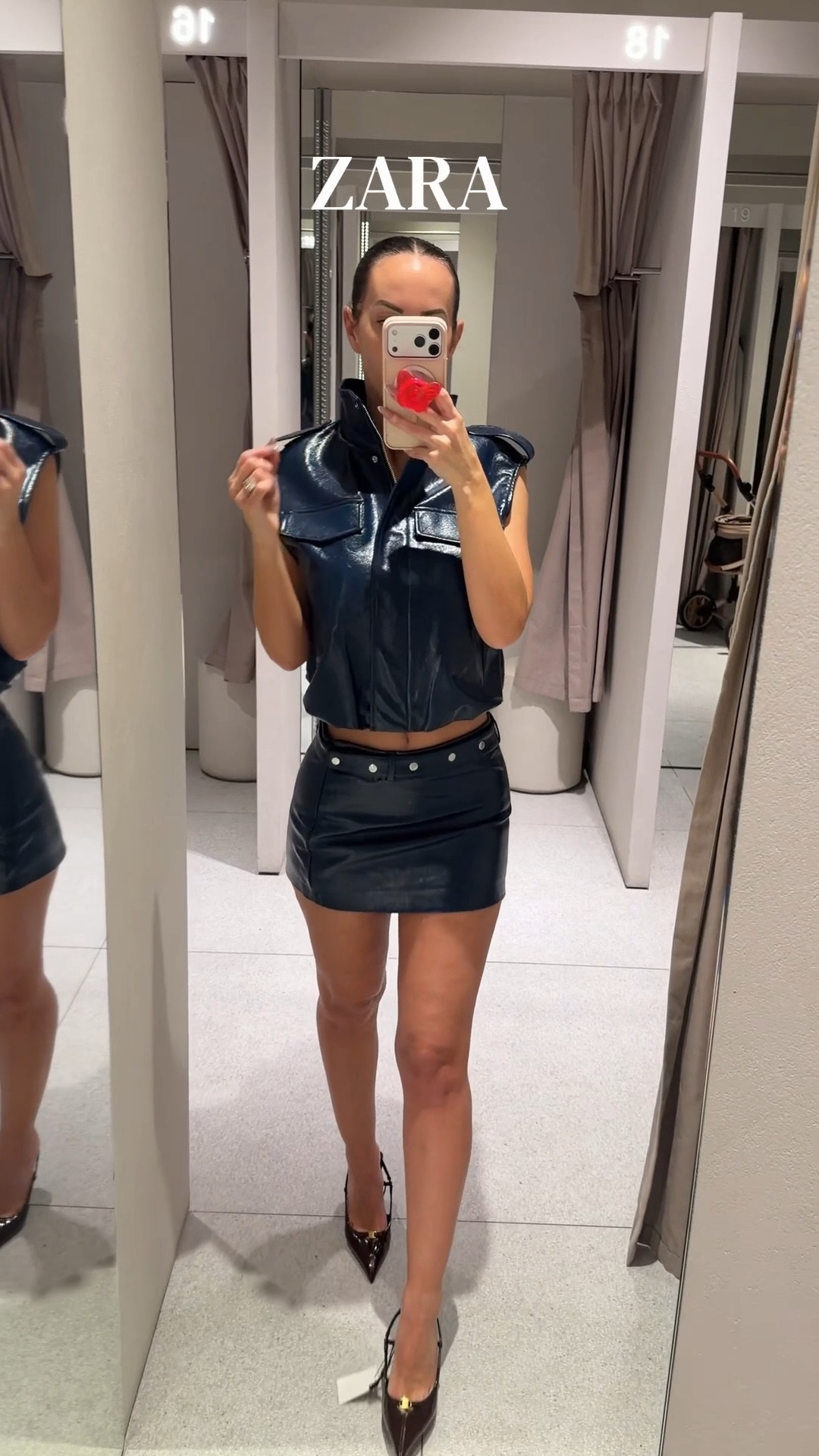 I can’t link Zara so here are the codes: 

Top: 1255/817/407
Skirt: 5427/401/407

I’m wearing an XS in both. 

Sometimes I like trying outfits at Zara that I wouldn’t personally wear but this is super cute and fun! The skirt is giving 00s vibes, super mini and it doesn’t have shorts inside. Would you wear this?

leather mini skirt, 00s outfits, Zara try on 

#LTKootd #LTKFindsUnder100