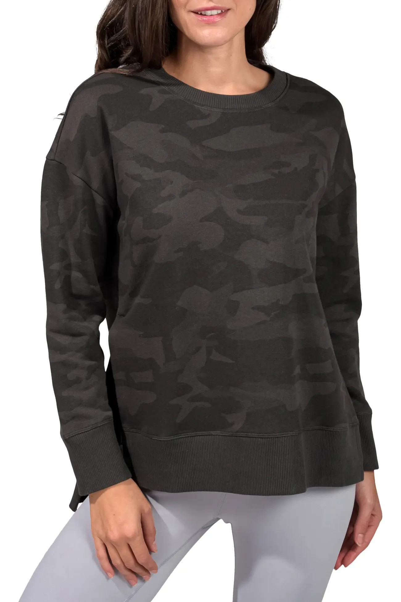 90 Degree By Reflex | Patterned Crew Neck Sweatshirt | Nordstrom Rack | Nordstrom Rack