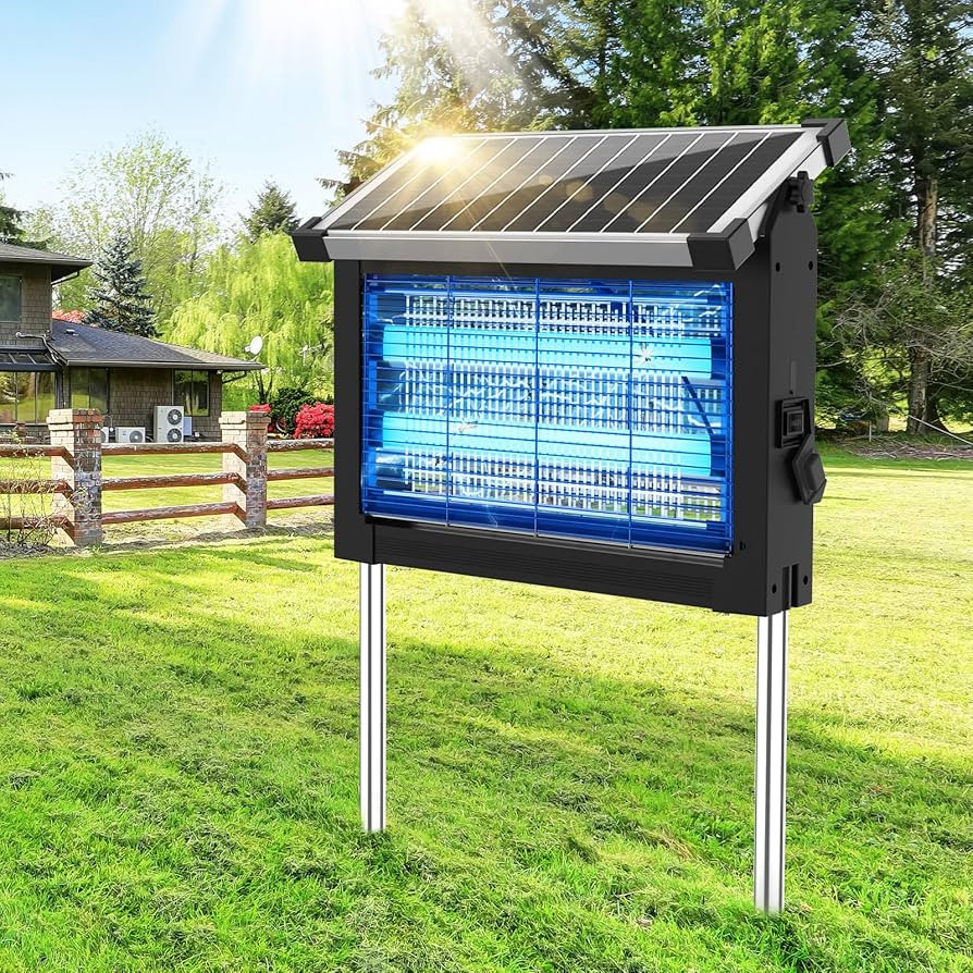 Solar Bug Zapper Outdoor Waterproof, 4500V High Power Cordless Mosquito Zapper with Smart Light S... | Amazon (US)