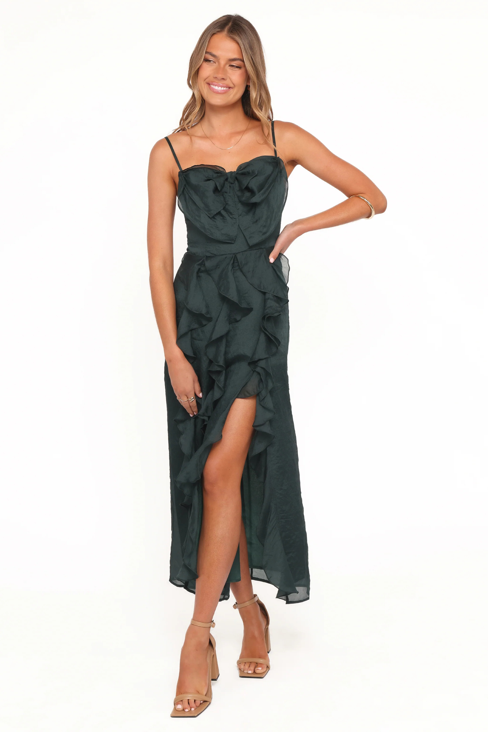 Adelyn Midi Dress - Emerald | Petal & Pup (US)