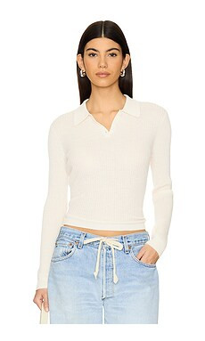 Long Sleeve Cashmere Shrunken Polo
                    
                    Guest In Residence | Revolve Clothing (Global)