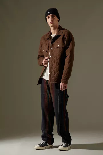 BDG Blanket Stripe Double Knee Relaxed Work Pant | Urban Outfitters (US and RoW)