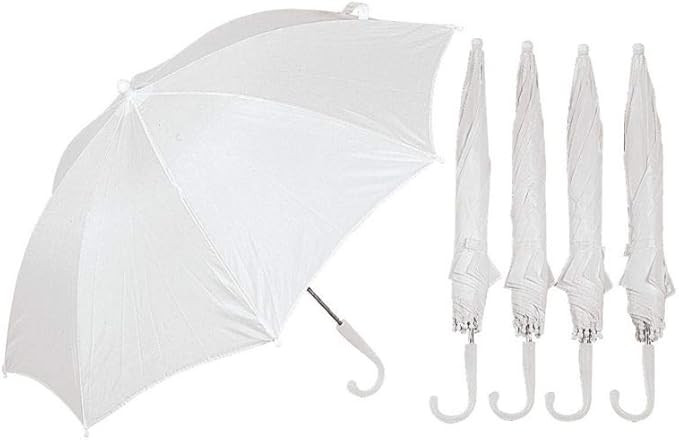Fun Express 28" DIY Paintable White Nylon Umbrellas with Plastic Safety Knobs - 6 Umbrellas - Gre... | Amazon (US)