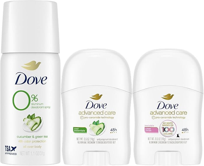 Dove Travel Deodorant for Women Variety 3-Pack – Advanced Care Invisible, Cool Essentials Mini,... | Amazon (US)