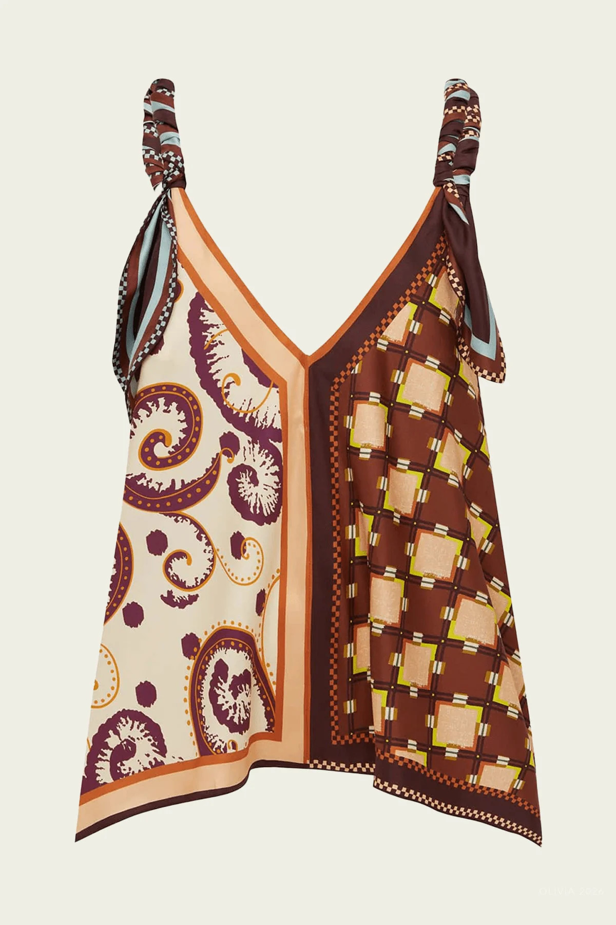 Wilson Silk Top in Multi - Multicolor. 4 US | Shop Olivia