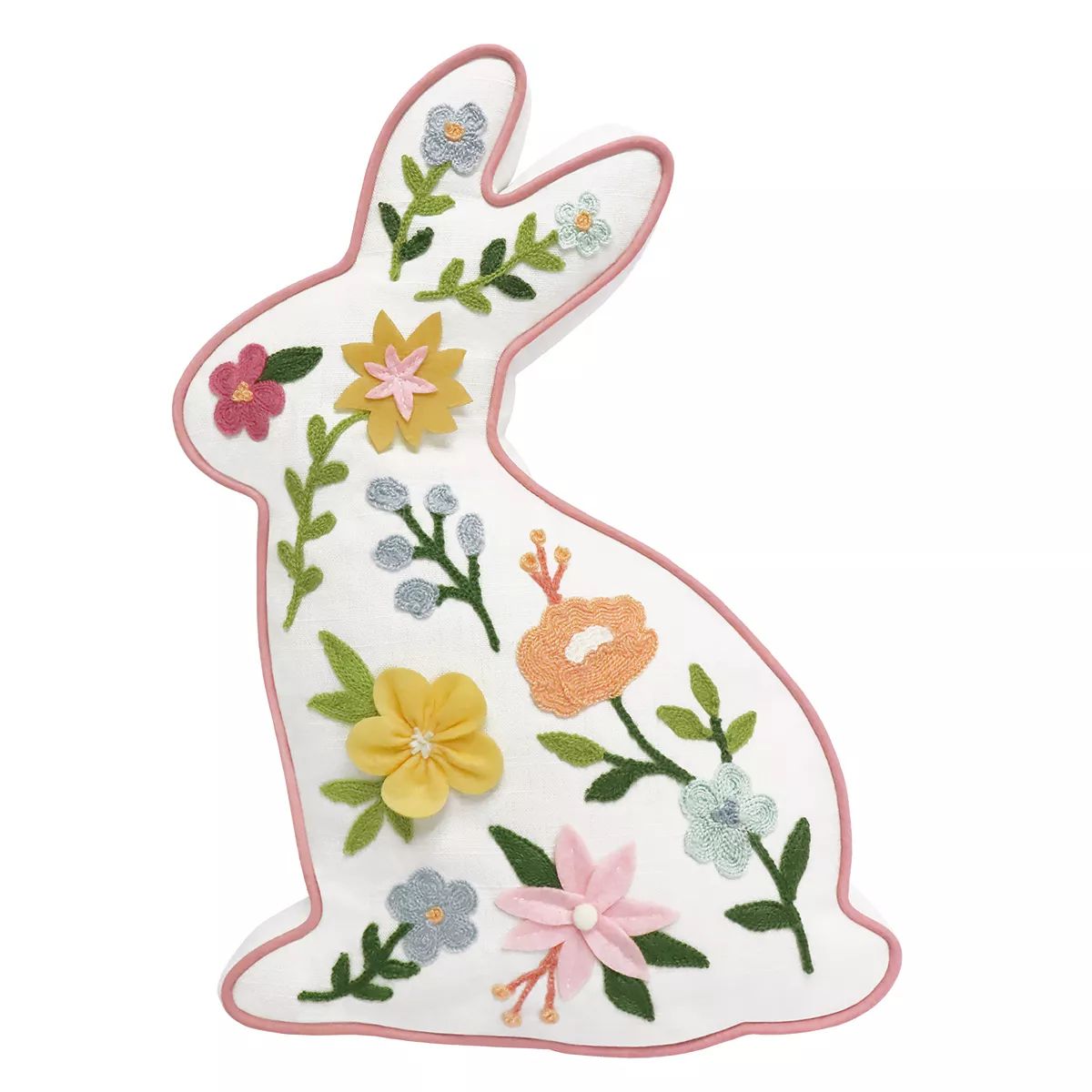 Celebrate Together Easter Ivory Shaped Floral Bunny Pillow | Kohl's