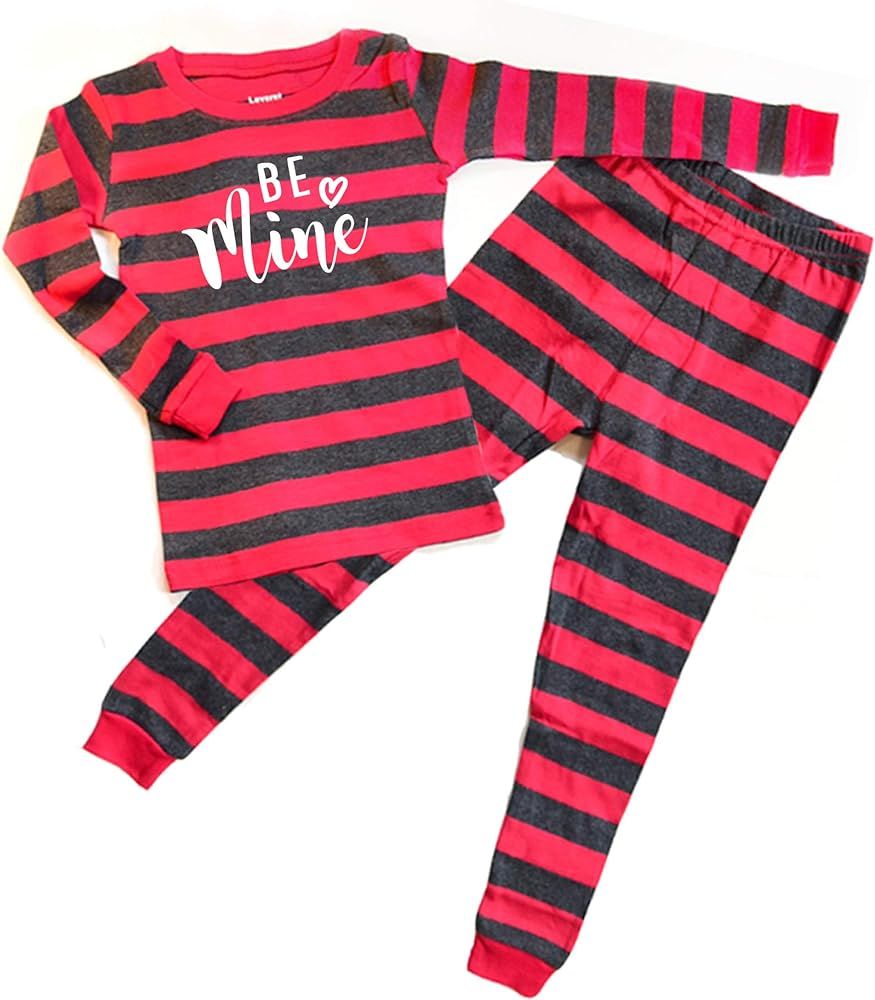 Kids Pajamas Valentine's Day Be Mine Girl Toddler Boy Baby Sleeper Matching Siblings PJs Holiday ... | Amazon (US)