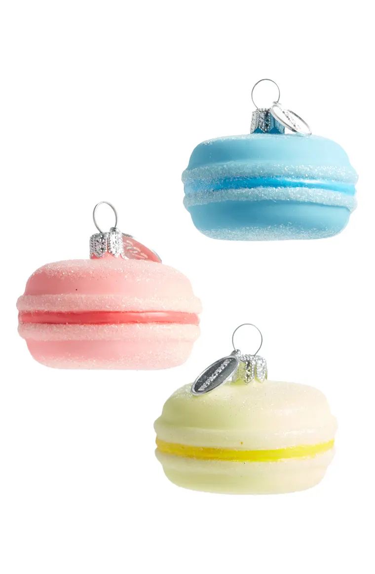 Set of 3 Glass Macaron Ornaments | Nordstrom