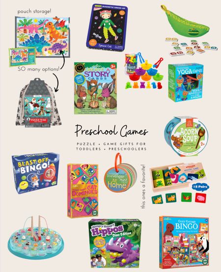 Toddler and preschool toys and games. Christmas gift ideas including some stocking stuffers. Games for 2 years through 5 years. Matching, wooden, puzzles, travel games. All kinds! 

#LTKGiftGuide #LTKkids #LTKfindsunder50