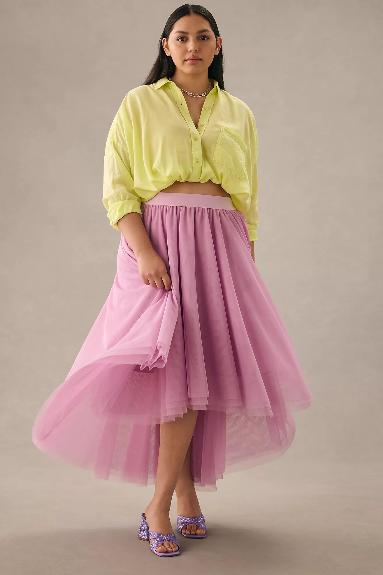 By Anthropologie Tulle Appliqué Skirt | Anthropologie (US)