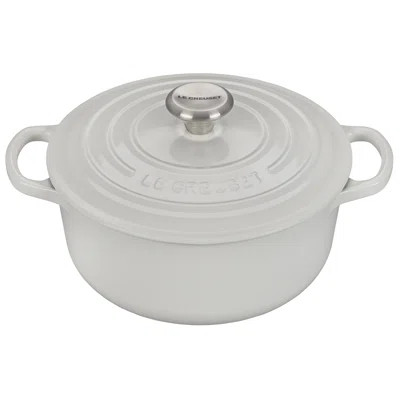 Le Creuset Cast Iron Round Dutch Oven Le Creuset Color: Dijon/Silver, Capacity (Quarts): 9 qt. | Wayfair North America