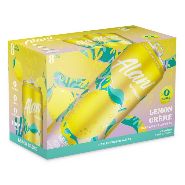 Alani Lemon Crème Sparkling Water - 8pk/12 fl oz Cans | Target