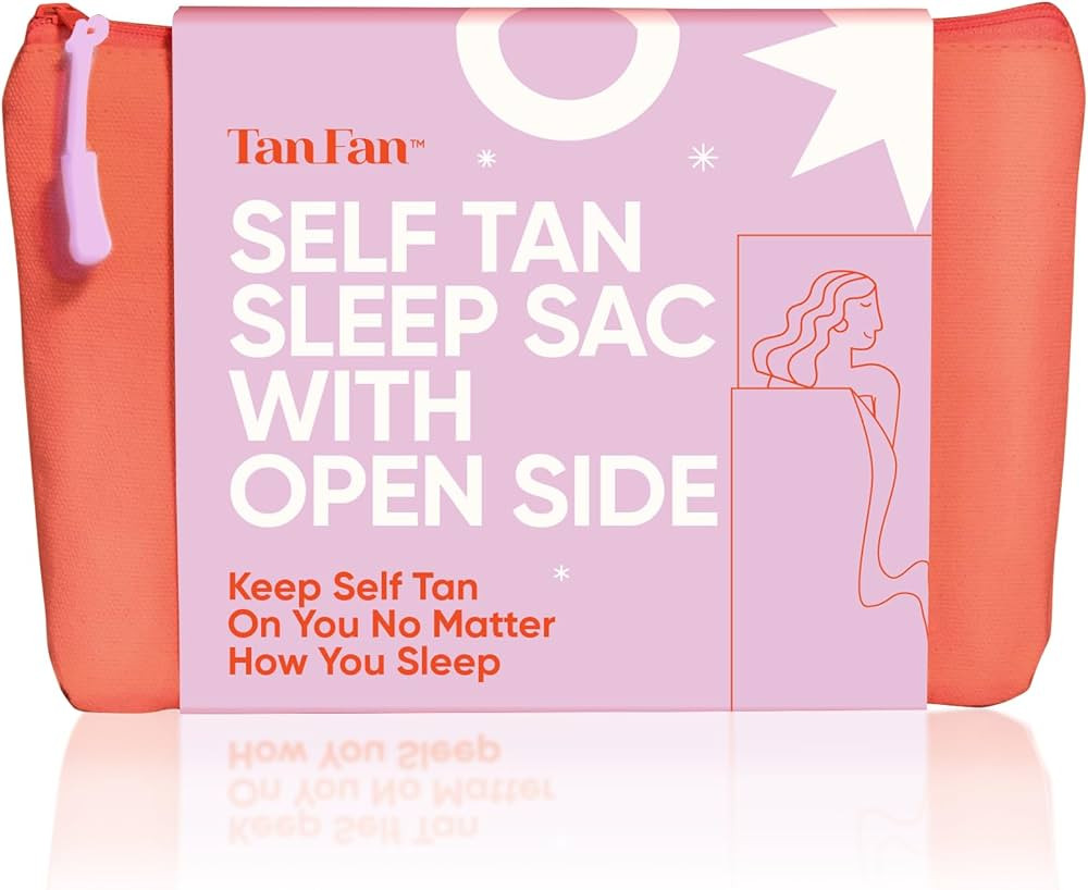 Tan Fan Self Tan Sleep Sac w Open Top Sheet to Kick Off Leave On (Pink) – Loose + Cool – No T... | Amazon (US)