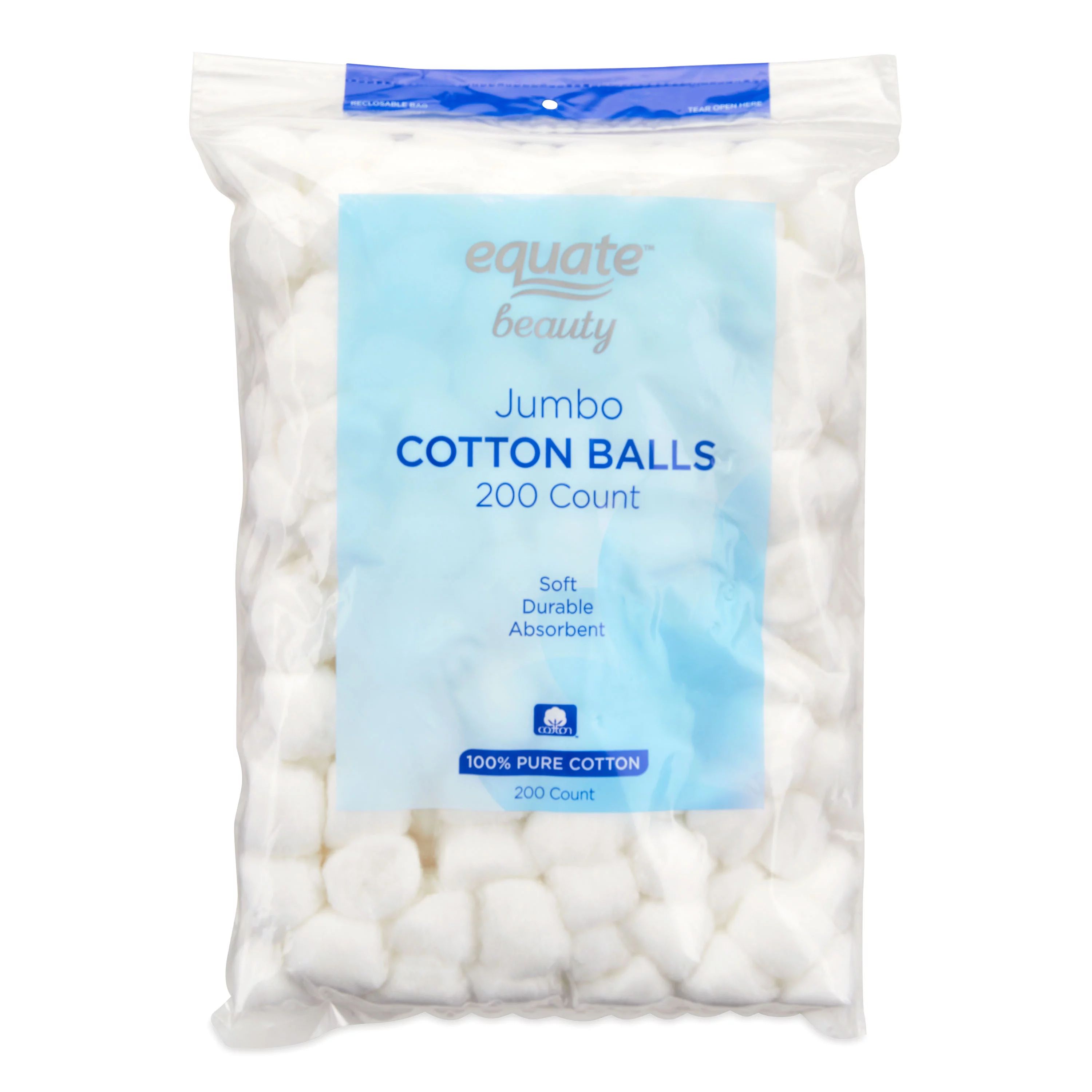 Equate Beauty Jumbo Cotton Balls, 200 Count | Walmart (US)