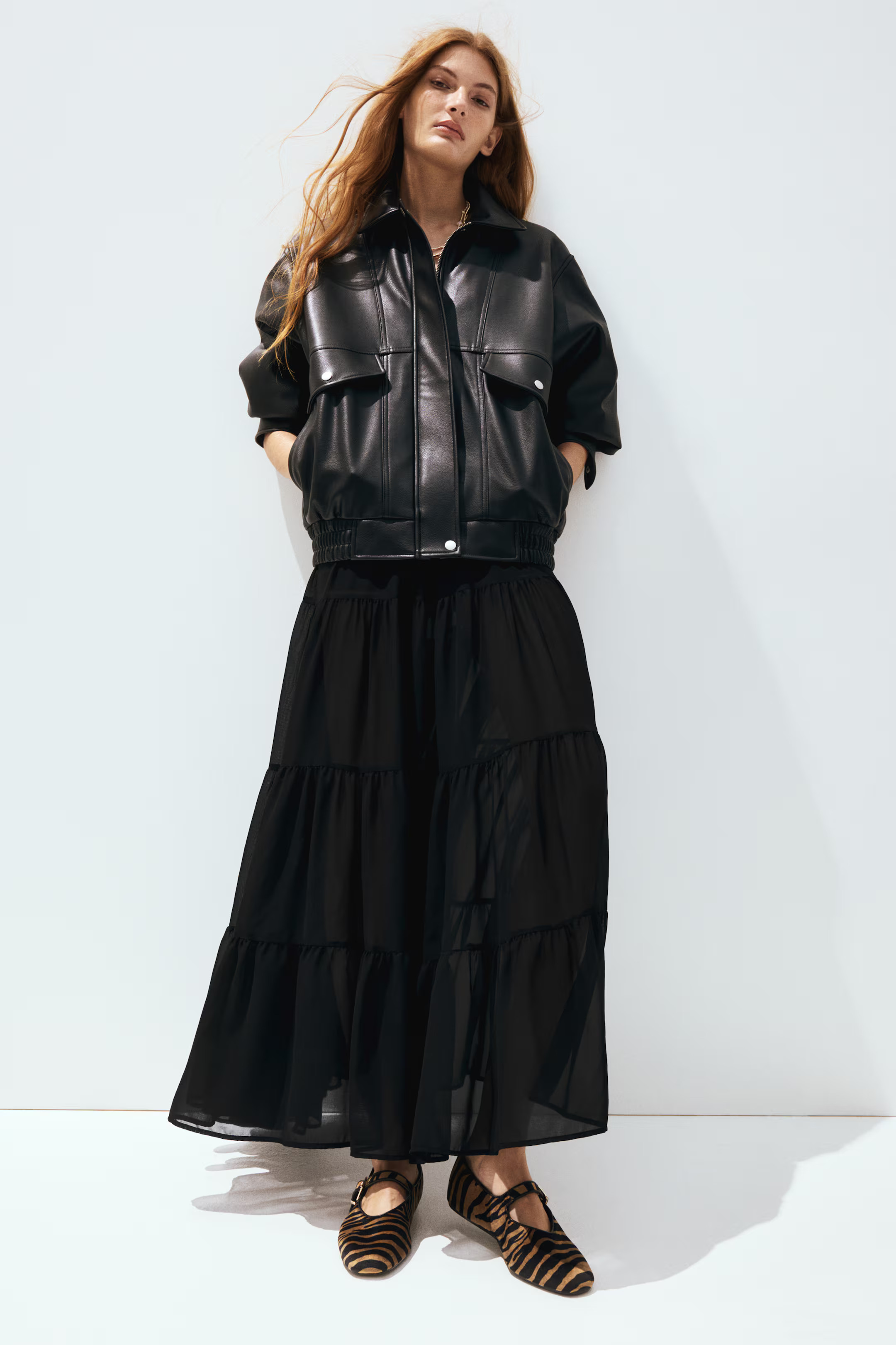 Mary Jane ballet pumps - Beige/Zebra print - Ladies | H&M GB | H&M (UK, MY, IN, SG, PH, TW, HK)