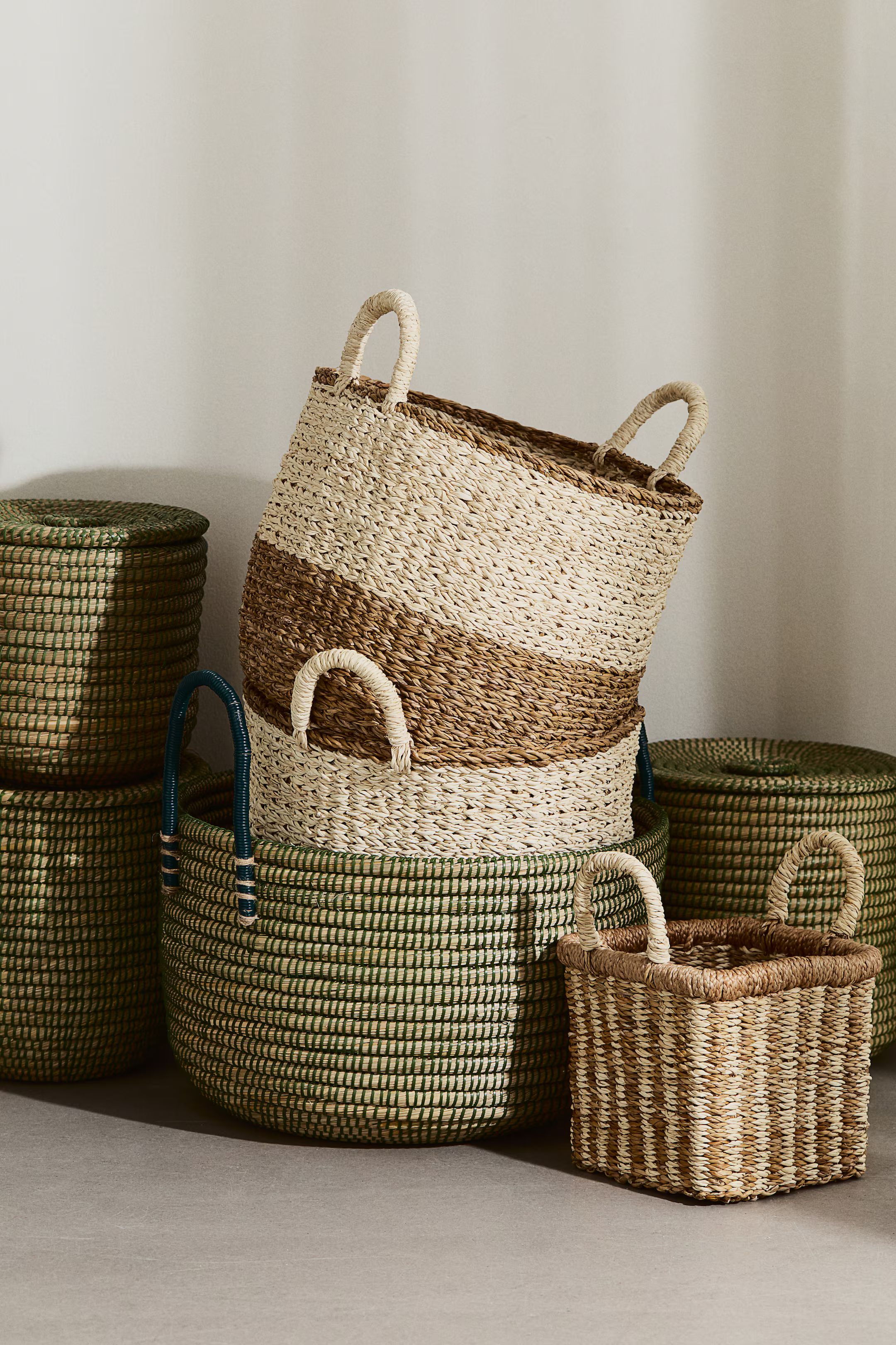 Handmade Storage Basket - Beige/color-block - Home All | H&M US | H&M (US + CA)