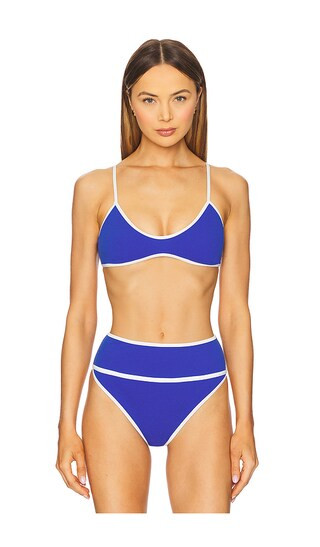 Leona Bikini Top in Riviera Azure | Revolve Clothing (Global)