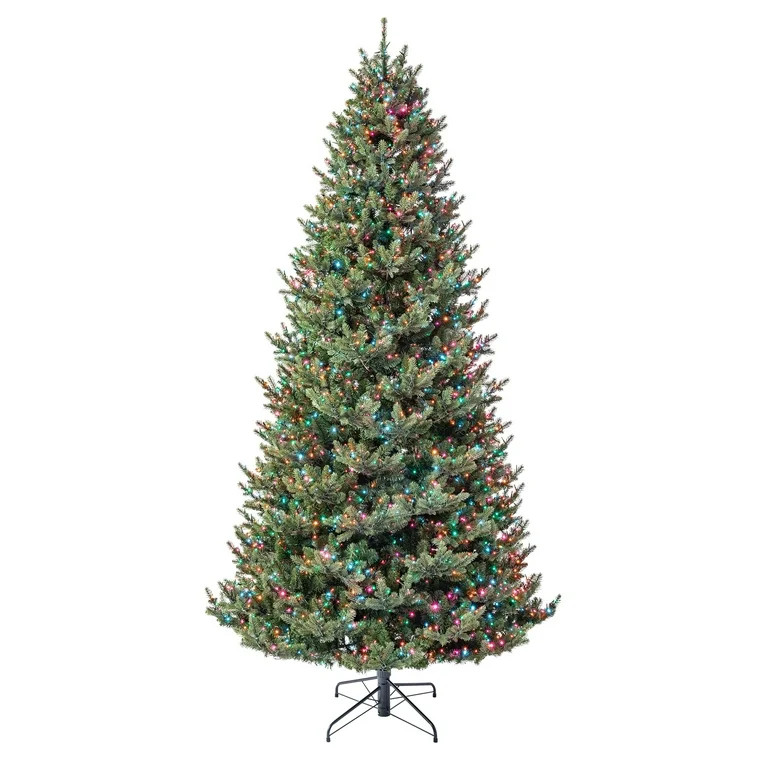 My Texas House 9' Grand Spruce Prelit Green Artificial Christmas Tree with LumaDazzle Color-Chang... | Walmart (US)
