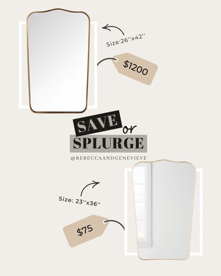 One has a stainless steel frame while the other has aluminum, but I love both tho! Would you save or splurge? 💸
-
Target. Wall mirror. Save vs splurge. Mcguee & co. stainless steel mirror. Aluminium mirror. home decor. Living room decor. Bedroom decor. Wall decor. Dupe. Home dupe. Decor dupe. 

#LTKhome #LTKFind
