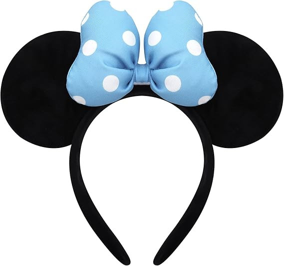 Handmade Mouse Ears Headband for Women and Ladies, Polka Dot Bow Minnie Ears Costume Accessories | Amazon (US)