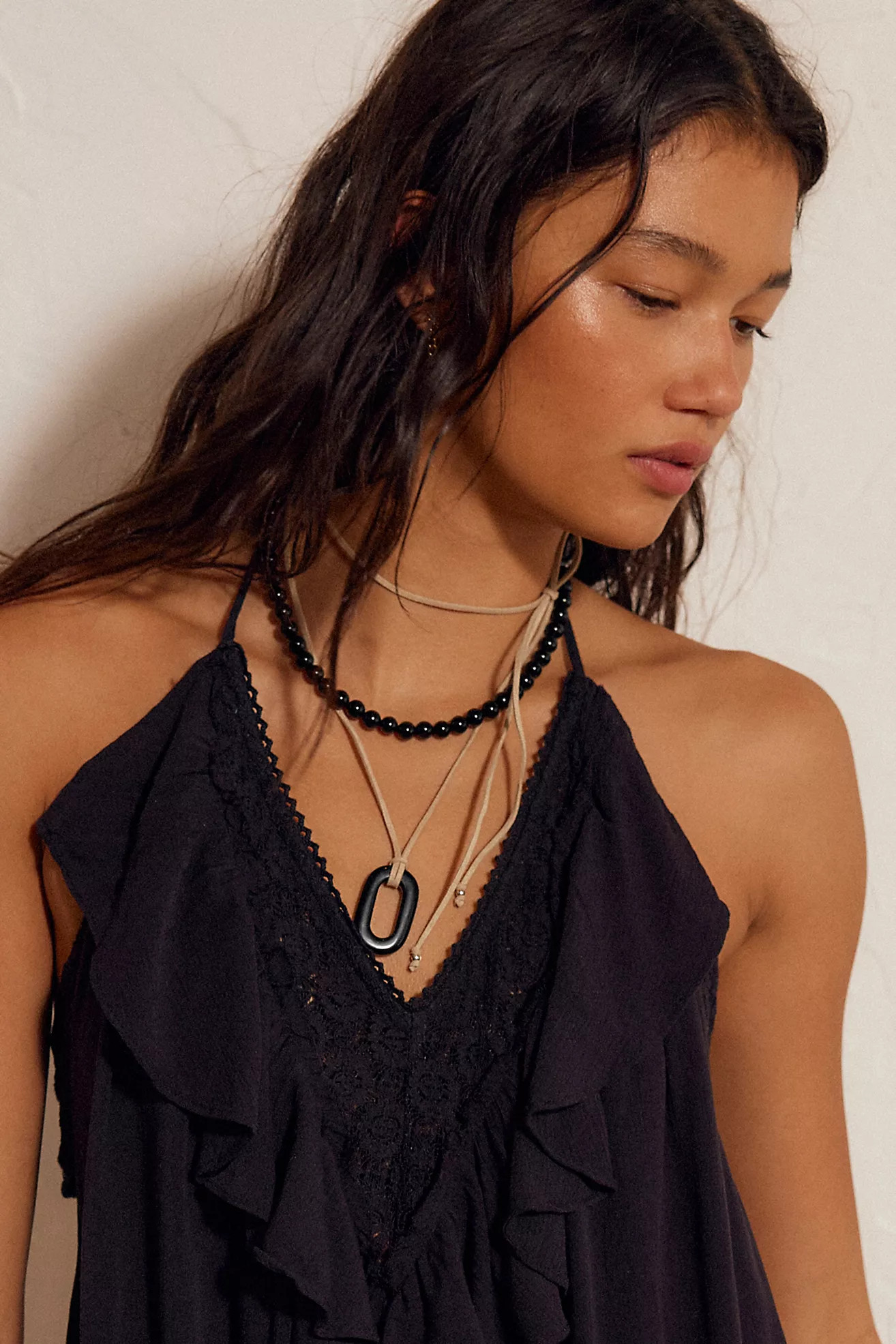 ALV Semiprecious Stone On Suede Necklace | Free People (Global - UK&FR Excluded)