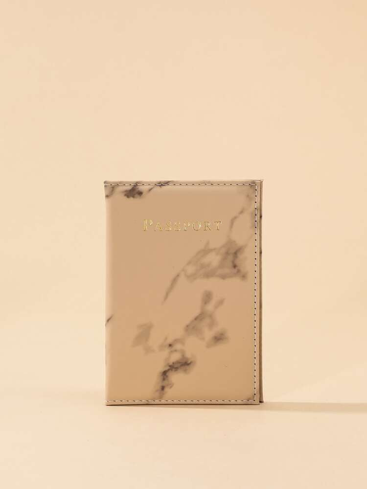Marble Graphic Passport Case | SHEIN
