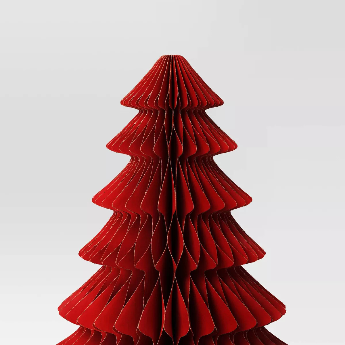 2pc Paper Honeycomb Tree Christmas Figurine Set - Wondershop™ Red/Green | Target