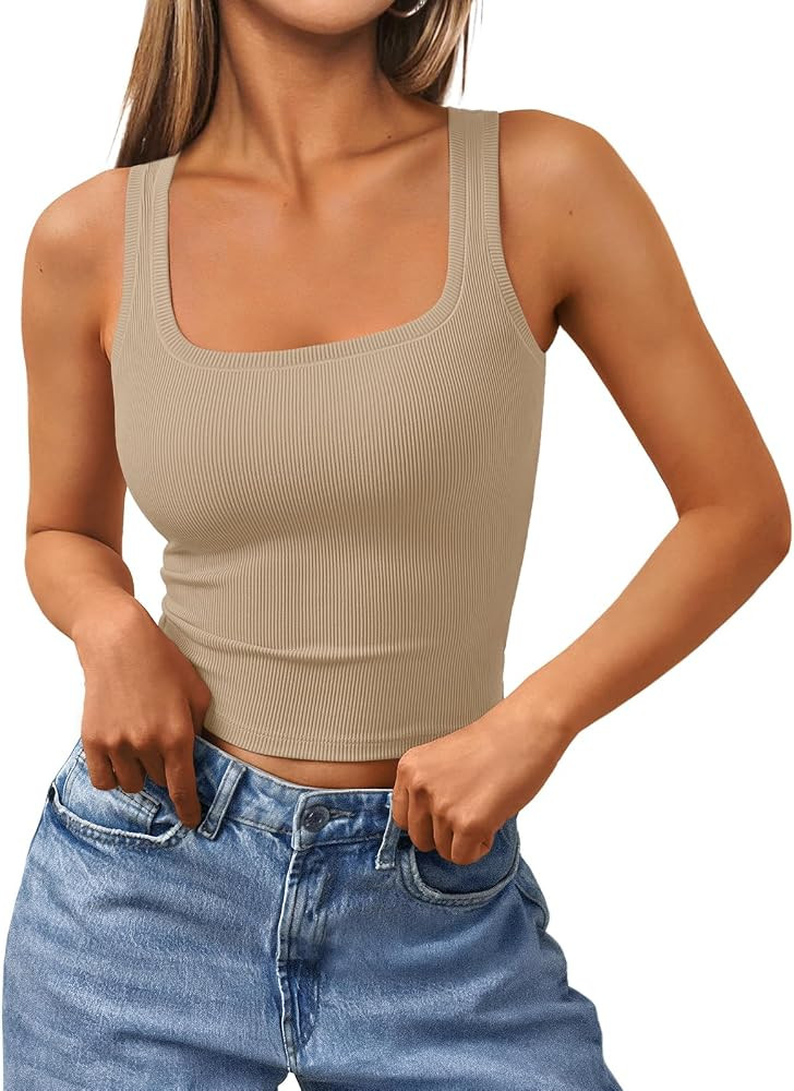 Beach Vacation Cami Tops,Lightweight Sleeveless Summer Clothes,Casual Athleisure Layering Undersh... | Amazon (US)