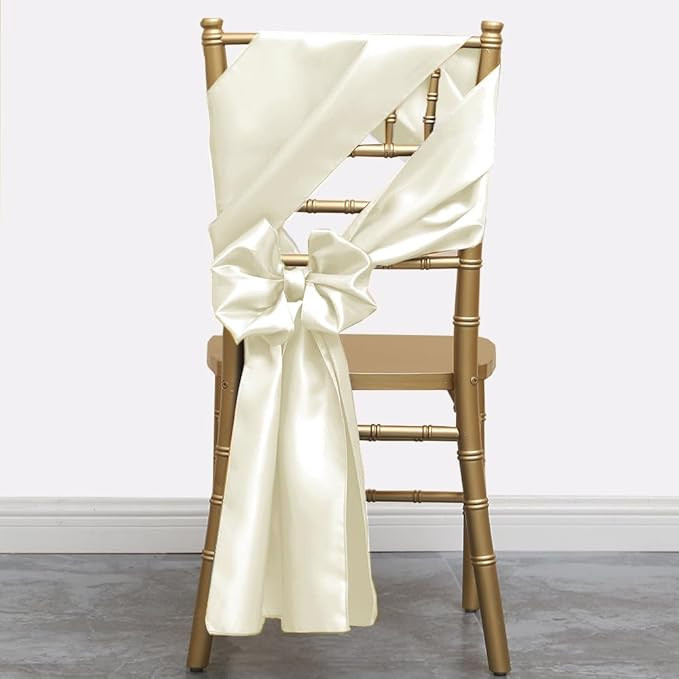 Gankar Wedding Ribbon Chair Sashes 7x108 Inch Party Folding Chairs Accessories Bands Knots for Ba... | Amazon (US)
