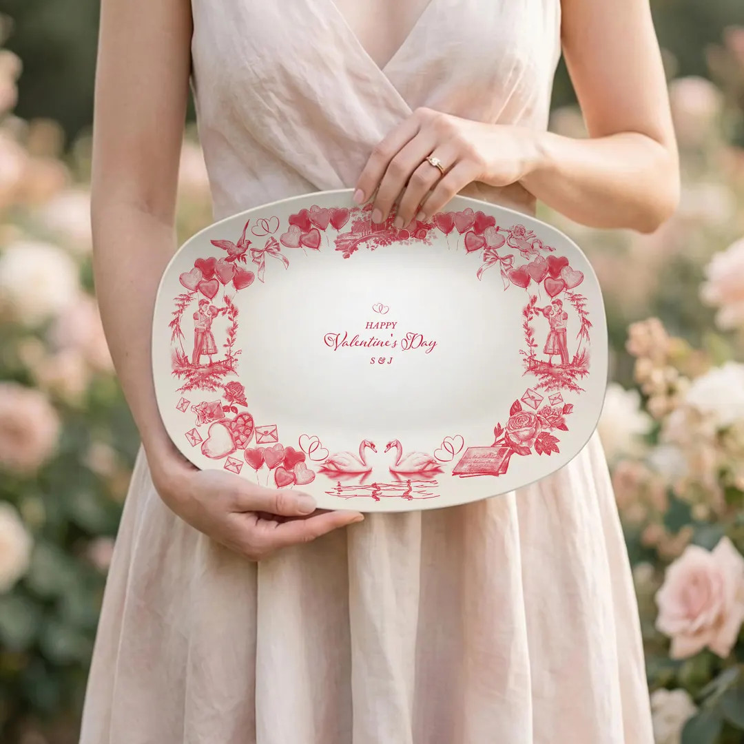 Valentine Platter Anniversary Party Engagement Gift Newly Married Love Hearts Serving Plate Weddi... | Etsy (US)