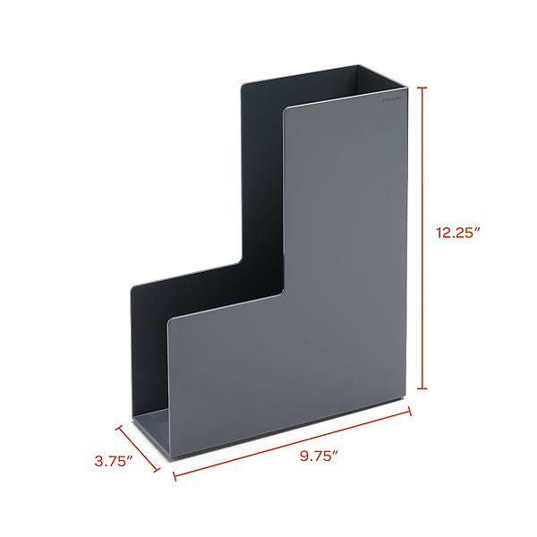 Poppin Magazine Holder Slate Blue | The Container Store