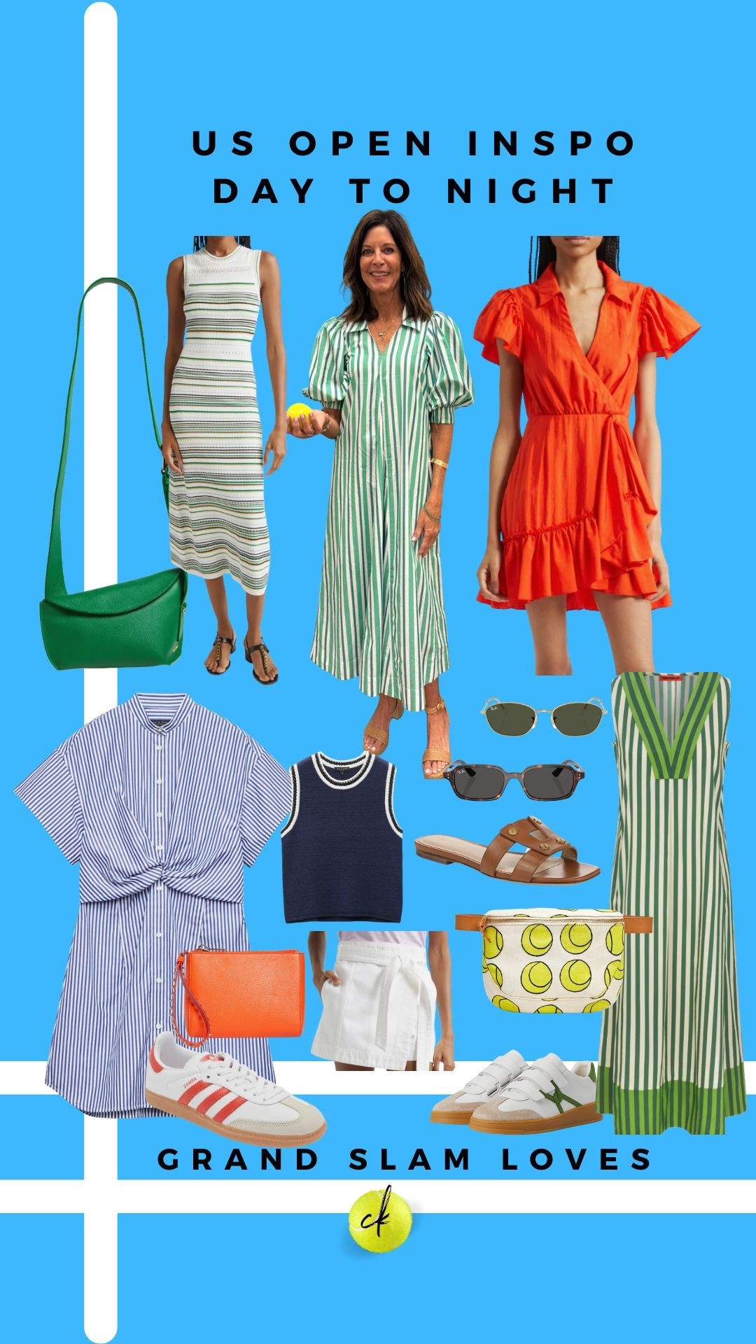 🎾US Open Ready! 
Day to night at the Grand Slam 

#tennisoutfit #tenniscore #usopen #dresses #sneakers #crossbody #sunglasses #tennis

#LTKOver40 #LTKStyleTip #LTKSeasonal