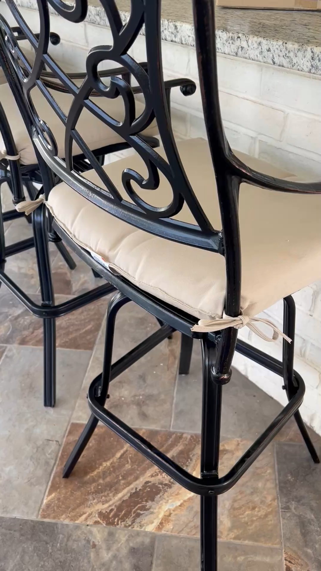 SALE Outdoor brushed bronze cast aluminum bar stools with sunbrella seat cushion
Home Depot 
Elegant sturdy traditional style


#LTKSeasonal #LTKHome #LTKSaleAlert