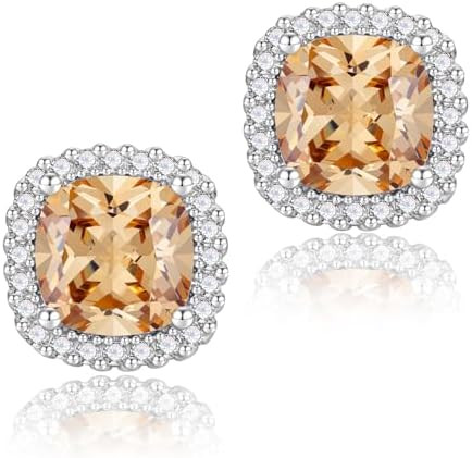 YOMELA Square Cubic Zirconia Stud Earrings for Women | Everyday Dainty, Diamond-Like Brilliance, ... | Amazon (CA)